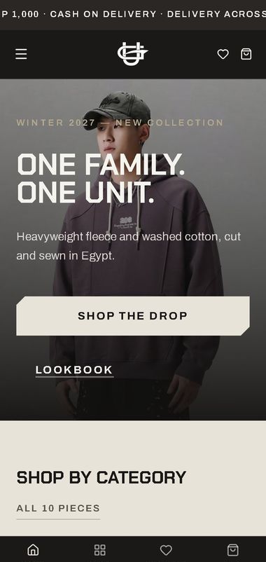 Mobile homepage