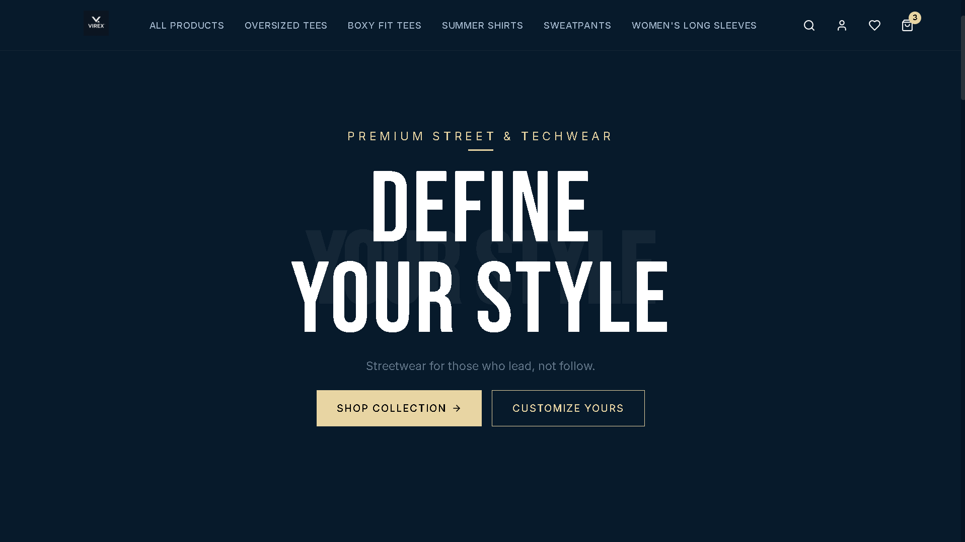 VirexEG — storefront homepage hero